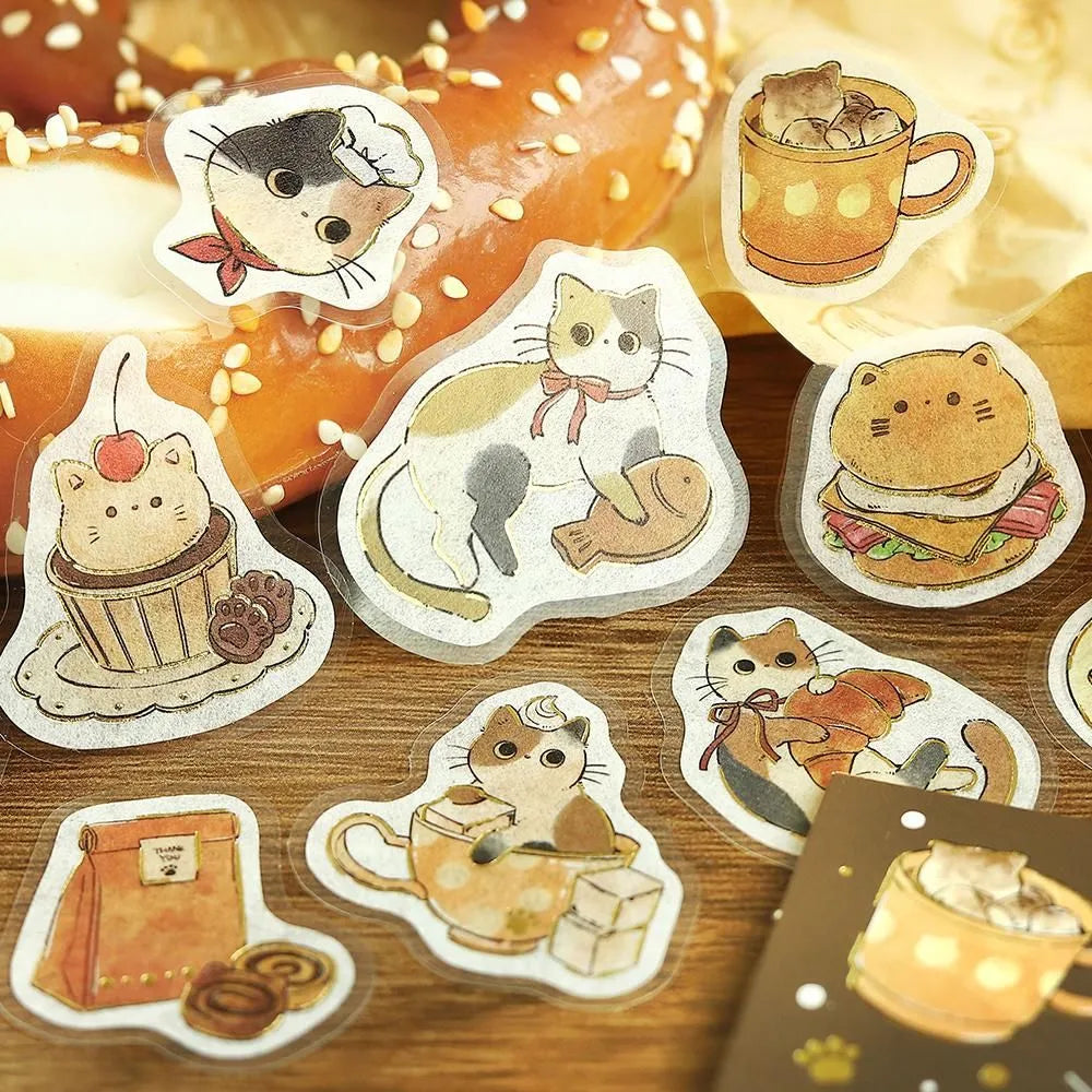 BGM - Welcome Meow! Series Café Mikeneko Sticker Flakes
The popular masking tape series "Cafe Kuroneko" has now become stickers!
Not only Kuroneko, but also Heineko, Mikeneko, and Shiro-Neko have joined the group. Each cat gathers here as a café with its own unique personality.
"Welcome, meow!"
Contents: 15 designs x 3 sheets
Material: Japanese paper
