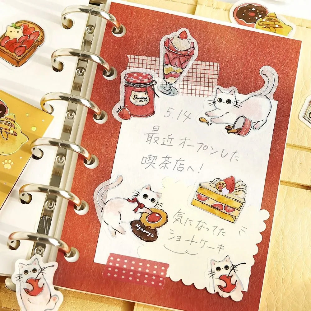 BGM - Welcome Meow! Series Café Shiro-Neko Sticker Flakes
The popular masking tape series "Cafe Kuroneko" has now become stickers!
Not only Kuroneko, but also Heineko, Mikeneko, and Shiro-Neko have joined the group. Each cat gathers here as a café with its own unique personality.
"Welcome, meow!"
Contents: 15 designs x 3 sheets
Material: Japanese paper