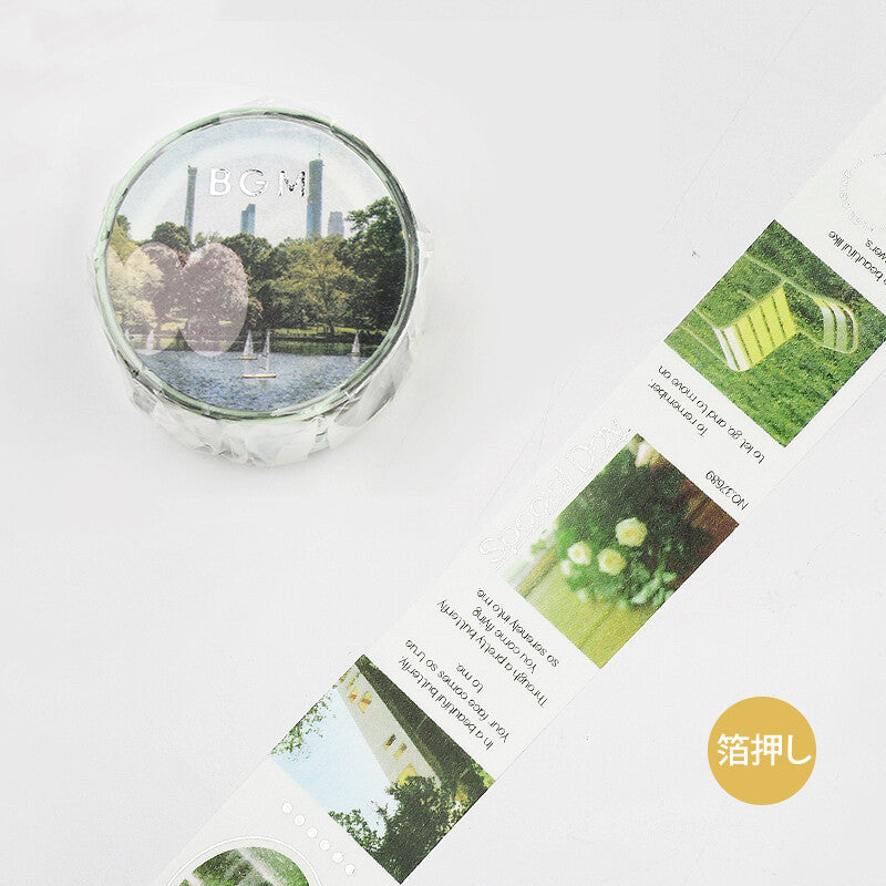 Cinta washi verde de Color City