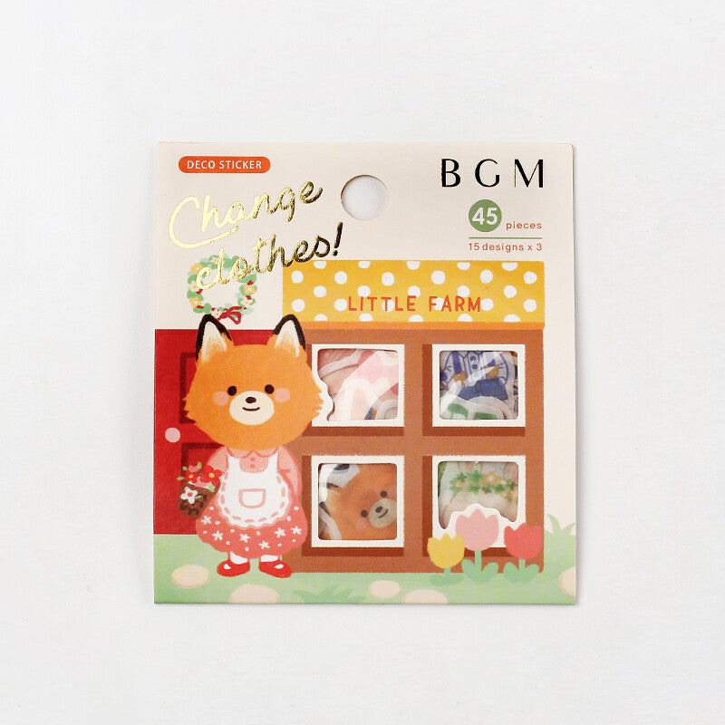 Charming Animal Flake Sticker Change Clothes