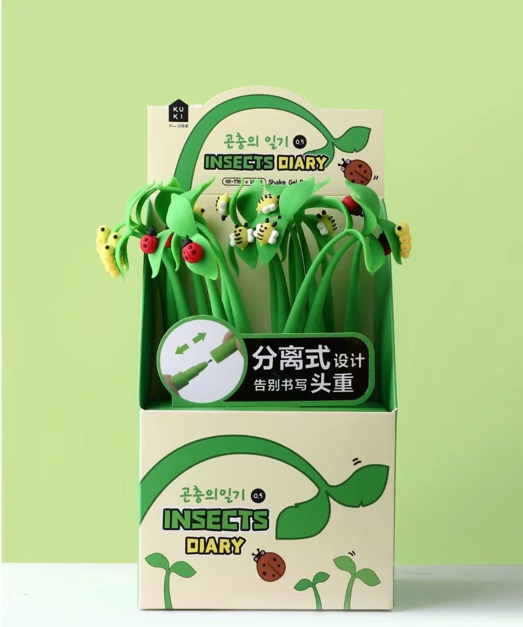 Bug on Leave Wiggle Gel Pen