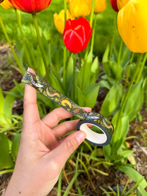 Cinta washi con forma de babosa de plátano