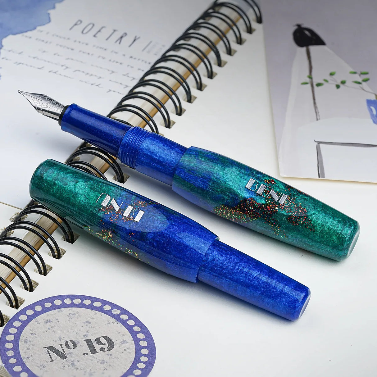 BENU Pixie Fountain Pen - Emerald Sea