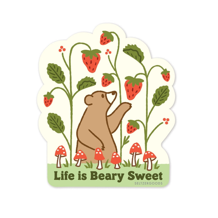 Life is Beary Sweet Vinyl Sticker