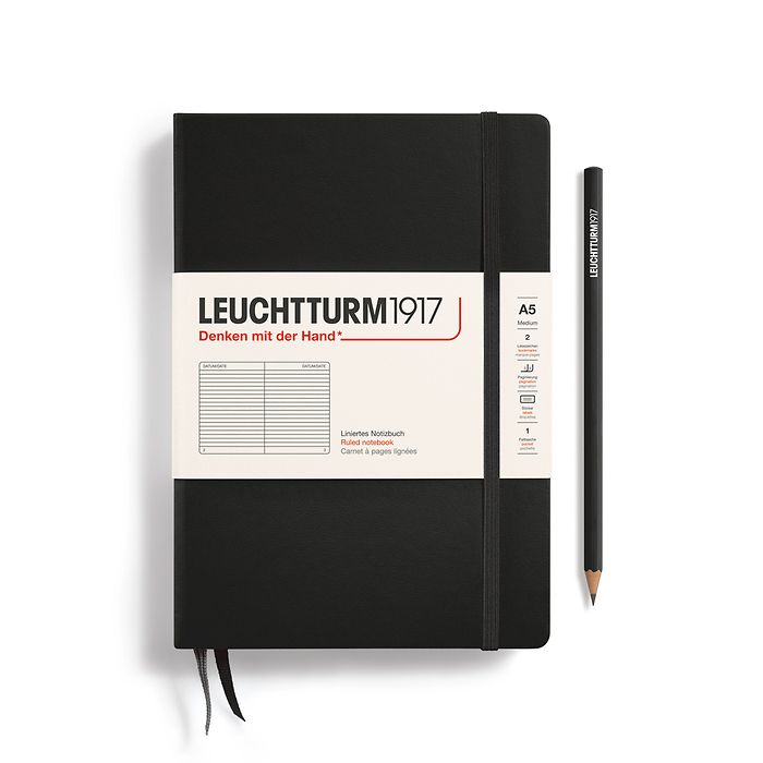 Leuchtturm1917 A5 Black Hardcover Notebook