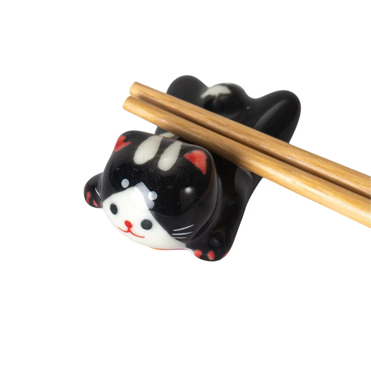 Black Cat Chopsticks Rest
Porcelain black cat chopstick rest / pen rest.