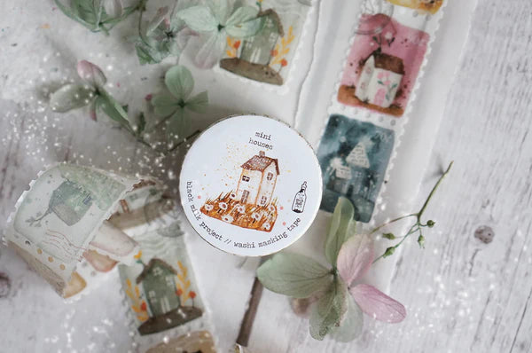 Black Milk Project - Mini Houses Washi Tape
Hand-illustrated stamp washi tape.
• 10 unique designs per roll (5 meters per roll)