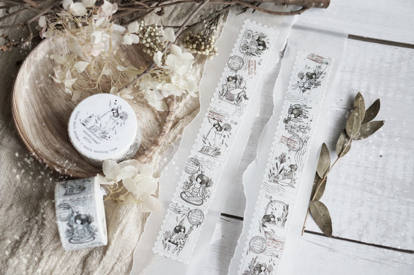 Black Milk Project - Monochrome Girls Washi Tape
Hand-illustrated stamp washi tape.
• 10 unique designs per roll (5 meters per roll)