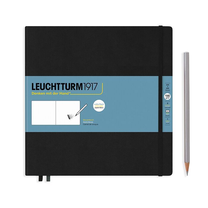 Leuchtturm1917 Black Square Hardcover Sketchbook