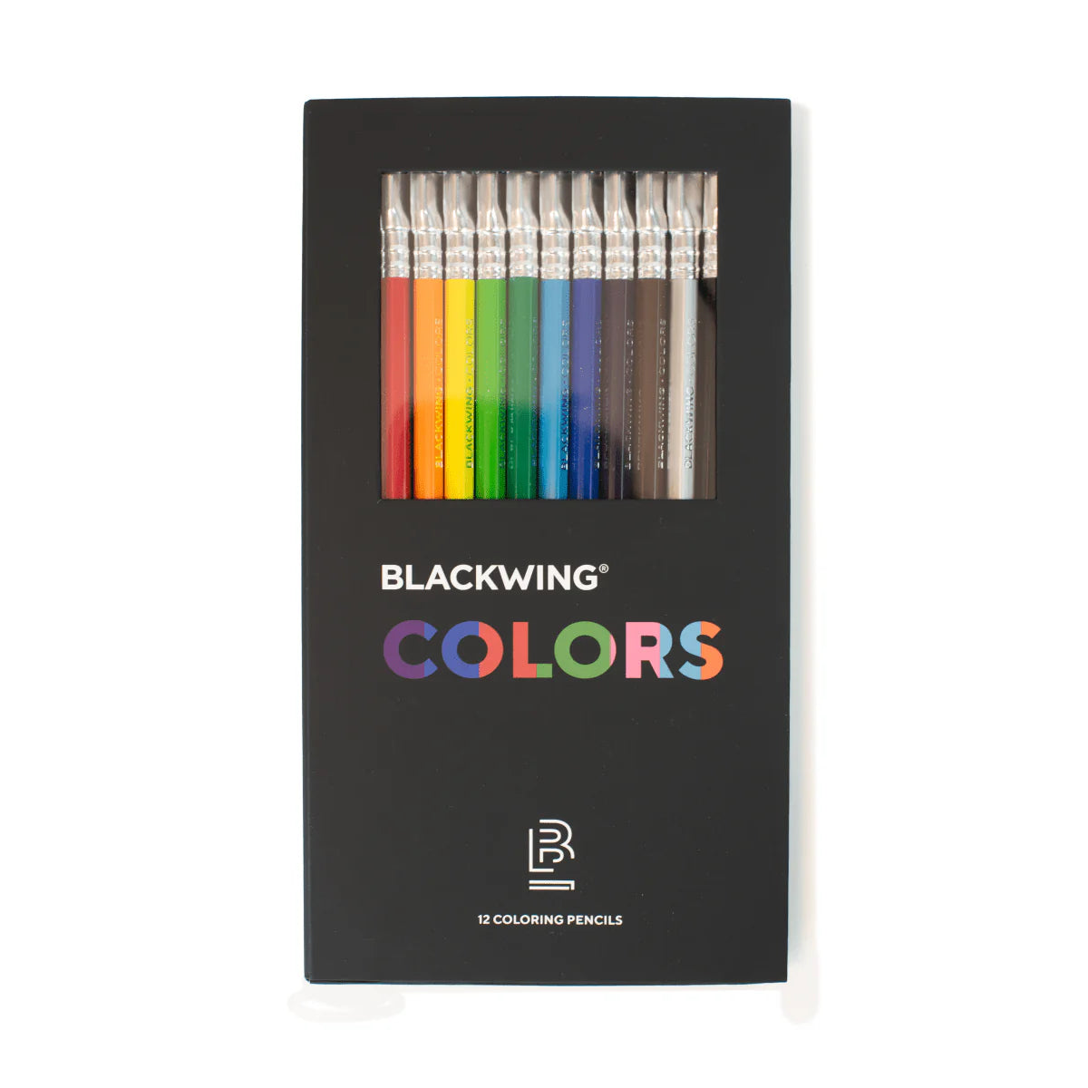 Blackwing Colors were designed specifically for coloring. Each pencil is made with Genuine Incense-cedar and includes a unique soft and smooth Japanese wax color core. Each pencil features the same semi-hexagonal barrel and iconic ferrule found in our graphite pencils. The design also features a special sand eraser with a semi-abrasive texture made specifically to erase colored pencils.
Each set includes 12 colors: Pink, Red, Yellow, Orange, Light Green, Green, Light Blue, Blue, Violet, Brown, Black, and S