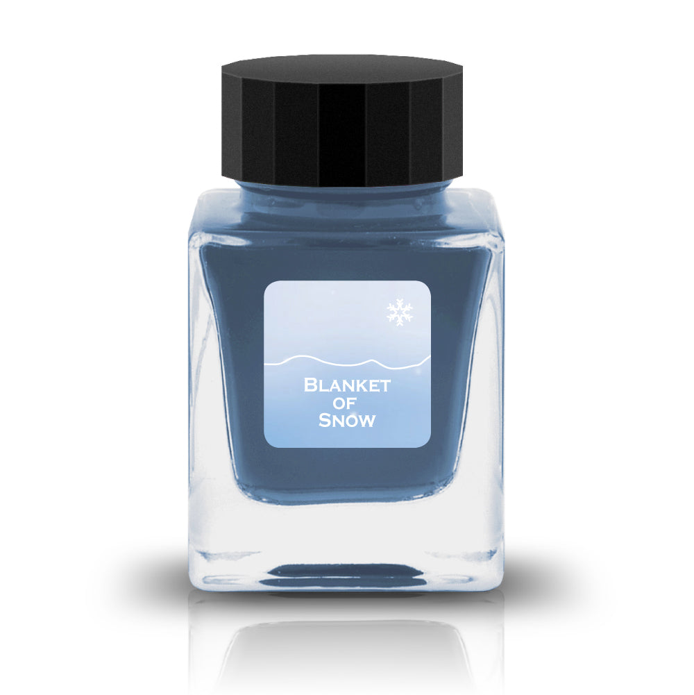 Blanket of Snow Ink (GLASS PEN ONLY)
The Snow Paradise Collection is inspired by the beauty of snow in the winter. Some of the inks in this collection feature a shimmering effect to bring to life the sparkle of a fresh winter snow.
RGB: 150, 182, 215
Blue
30ml
Shimmering
Glass Pen Only