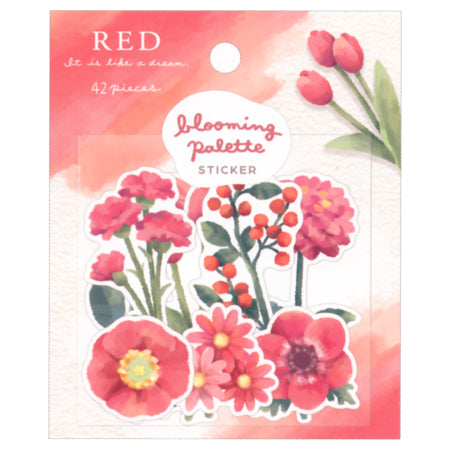 Blooming Palette Flake Sticker Red