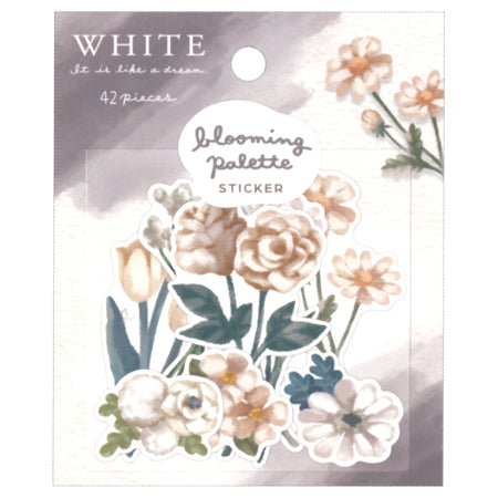 Blooming Palette Flake Sticker White