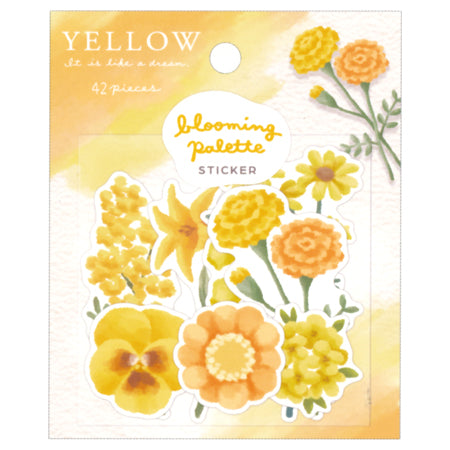 Blooming Palette Flake Sticker Yellow