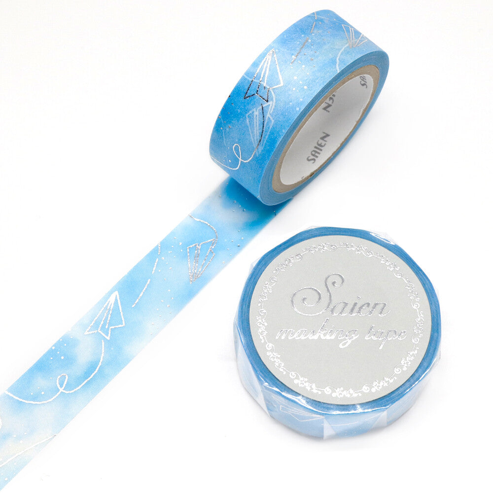 Blue Sky & Paper Airplane Washi Tape