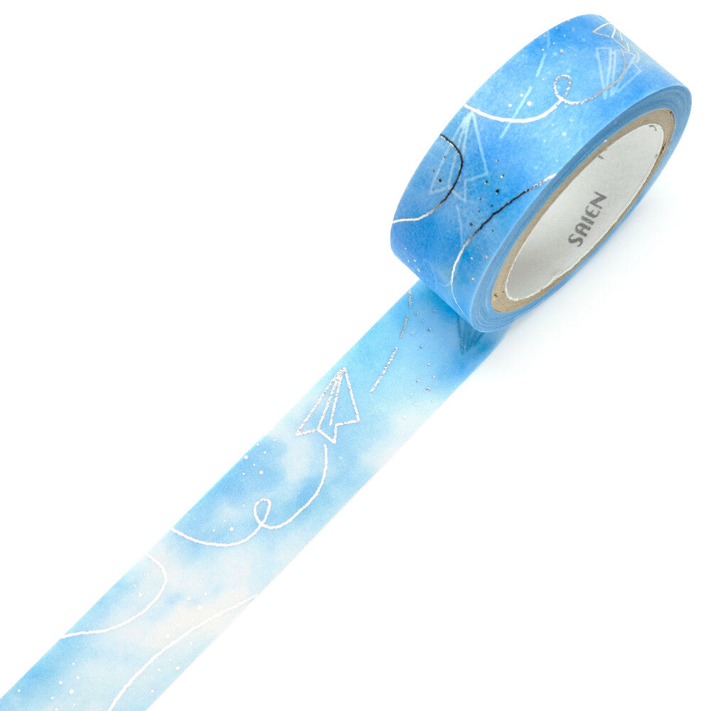 Blue Sky & Paper Airplane Washi Tape