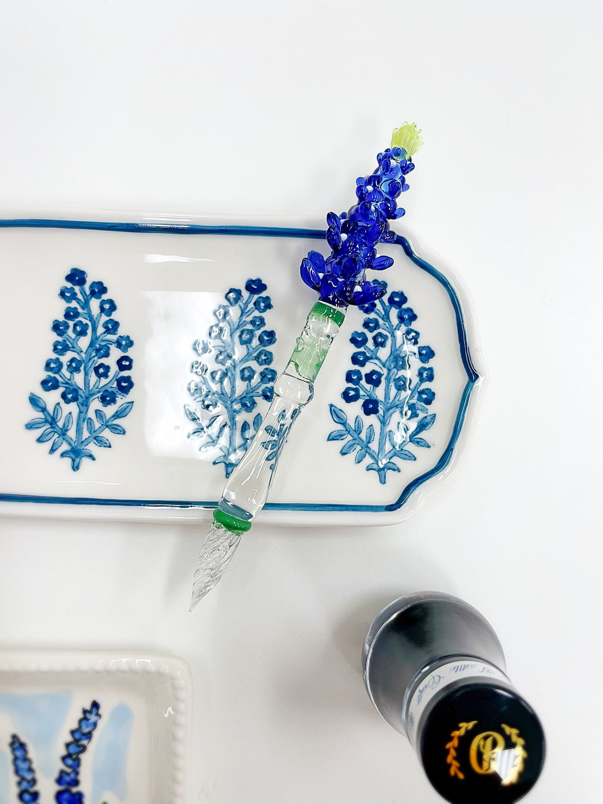 Bluebonnet Flower Glass Pen