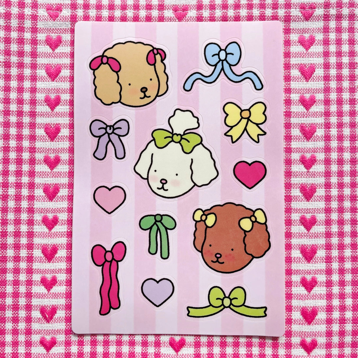 Bobbie Goods Sticker Sheet - Bows Bows Bows!
Sheet of 12 stickers
Sheet is 4" x 6"
Glossy finish