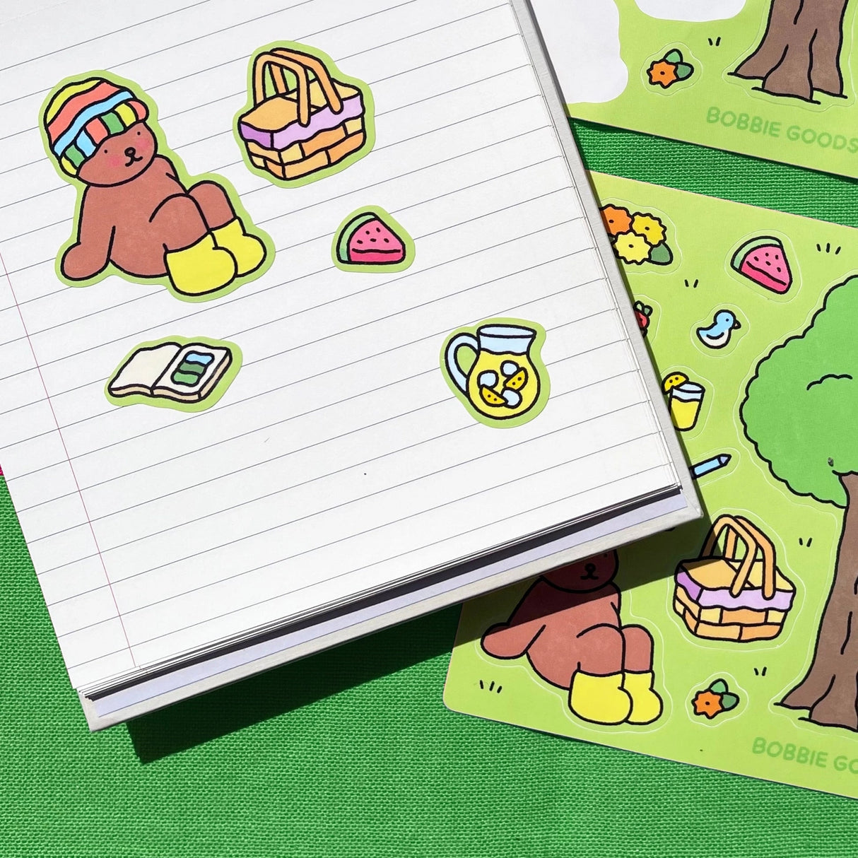 Bobbie Goods Sticker Sheet - Picnic
22 stickers total
Sheet is 5" x 7"
Glossy finish