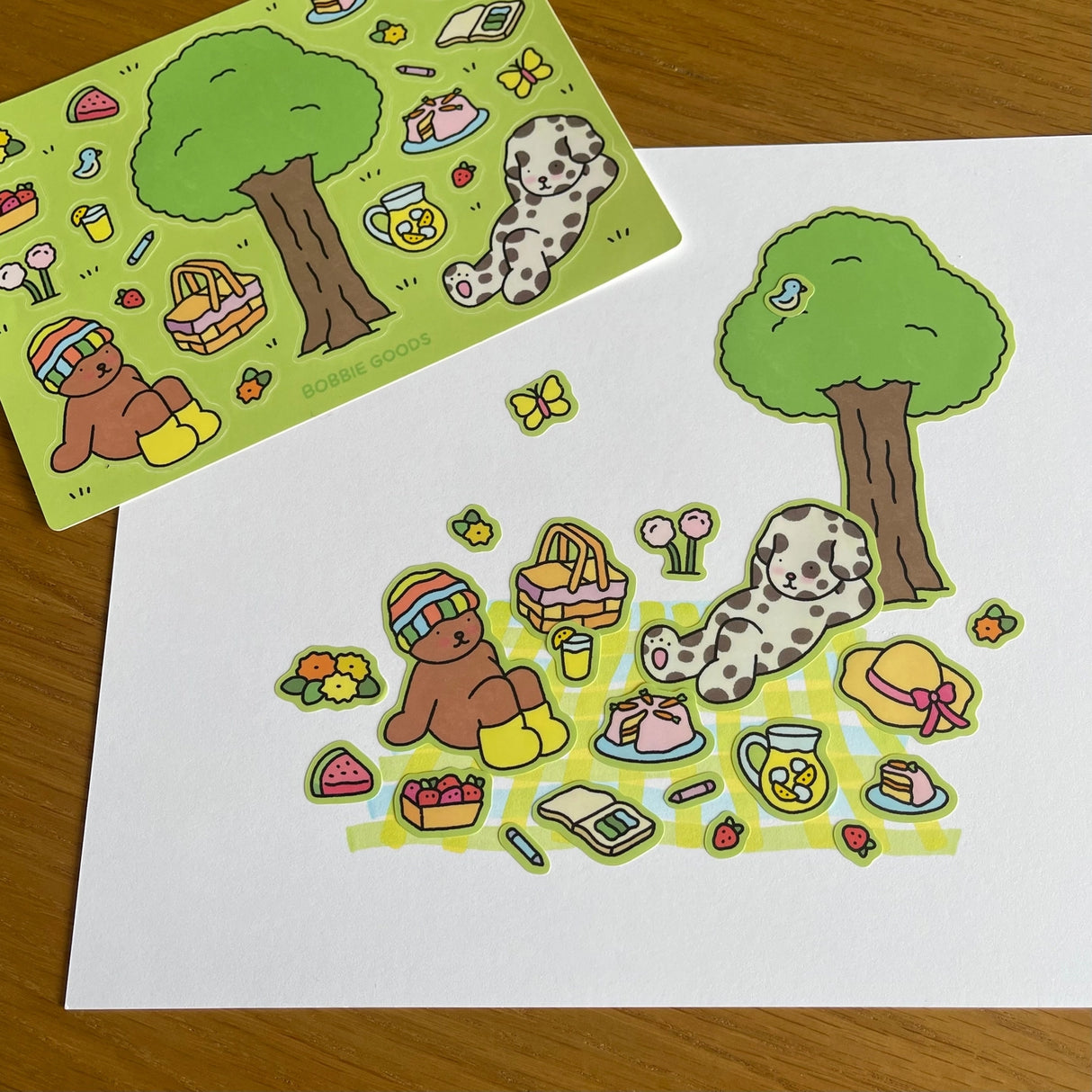 Bobbie Goods Sticker Sheet - Picnic
22 stickers total
Sheet is 5" x 7"
Glossy finish