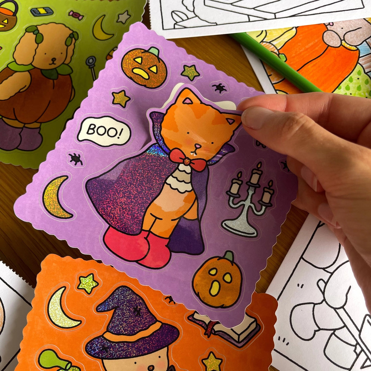 Bobbie Goods Sticker Sheet - Vampire Kitten
Dr. Parmesan is sooooo spooky . . . 🕷️