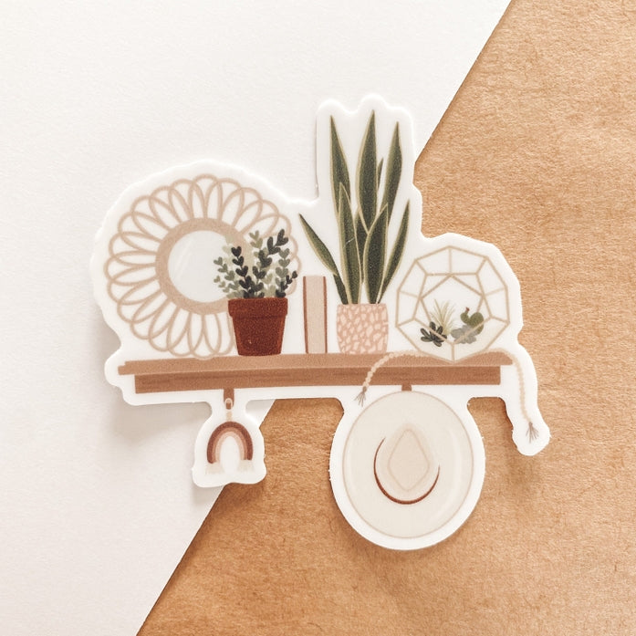 Adhesivo para estantería estilo boho
