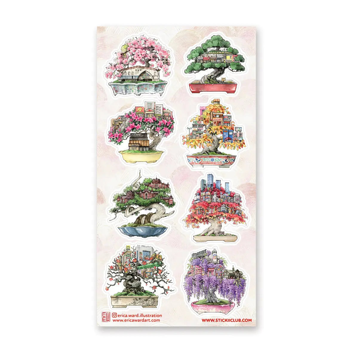 STICKII Bonsai Cities Sticker Sheet