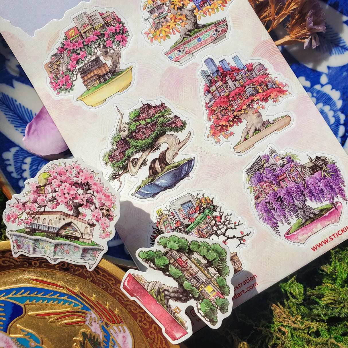 STICKII Bonsai Cities Sticker Sheet