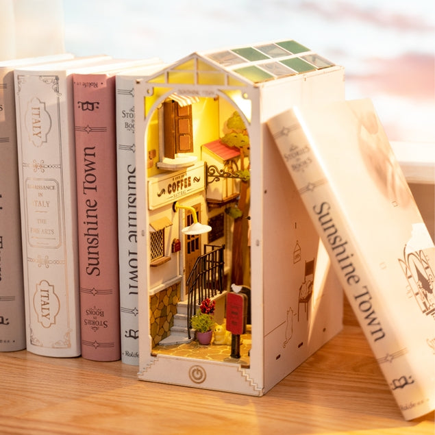 Kit de rincón de lectura Sunshine Town para hacer en casa en miniatura