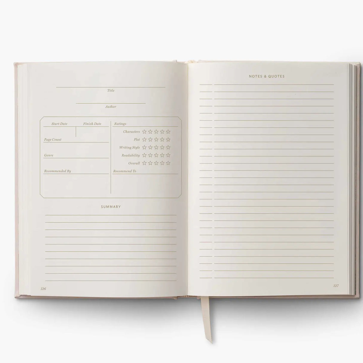 Calling all book lovers: this embroidered-cover journal is designed with you in mind. Perfect for logging your reads and capturing your reflections, the journal features useful sections for reading notes, review entries, books borrowed and lent, and a to-read list. Inside, you’ll also find a place-keeping ribbon and two paper bookmarks.