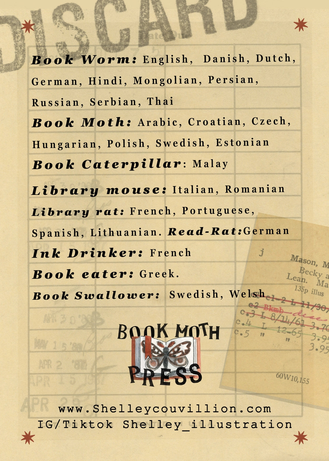 This design is part of my Book Worm Idiom Series. Book Swallower is found in Swedish and Welsh (Or so my research told me) and this design is so intricate! It has dark academia / cottage core vibes and is an adorable cat swallowing a book!
2.65 inches tall, gold metal lapel pin with "hard" enamel colors. Black rubber clasps. Packaged in a small plastic bag with a card backing.