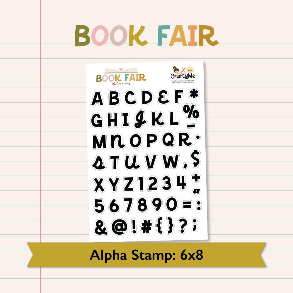 Bookfair Alphabet 6X8 Clear Stamp Set