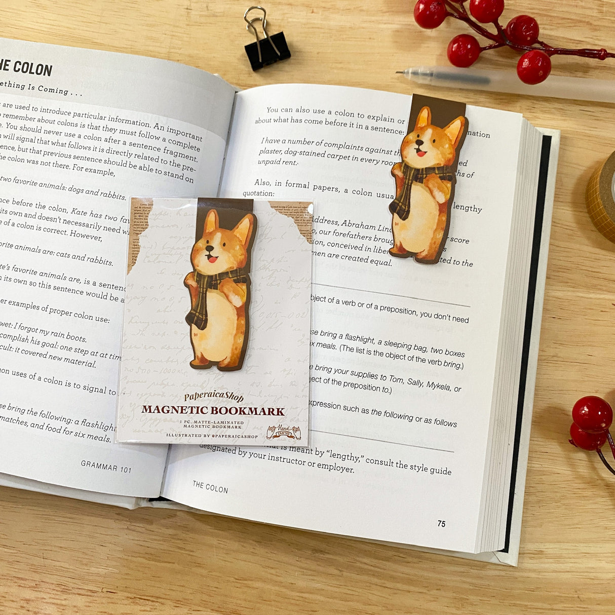 PaperaicaShop Chill Doggo Magnetic Bookmark