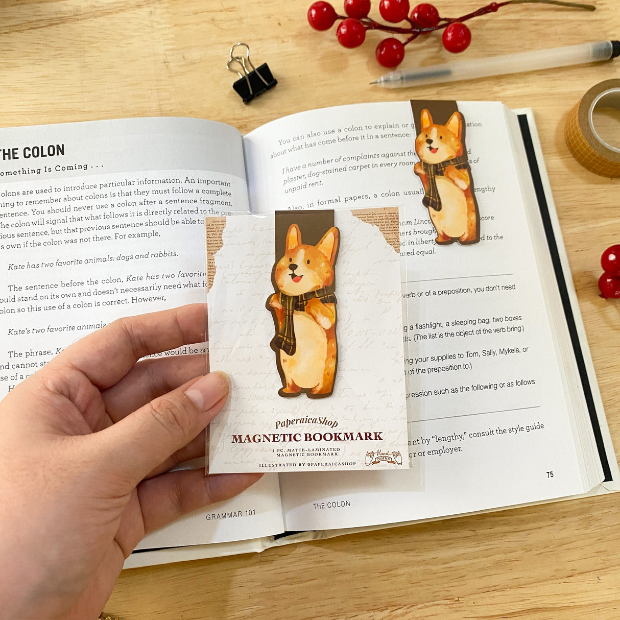 PaperaicaShop Chill Doggo Magnetic Bookmark