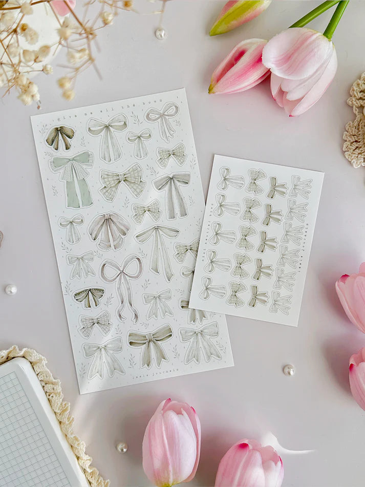 leelajournals Bows Sticker Sheet - 2pc set