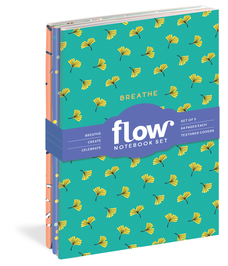 Whether you’re journaling, sketching, or brainstorming, this set of three elegantly designed notebooks suits all of your creative needs. Breath helps you reflect and record your thoughts; Create lets your work through bright ideas; and Celebrate encourages you to strive for and reach your goals.