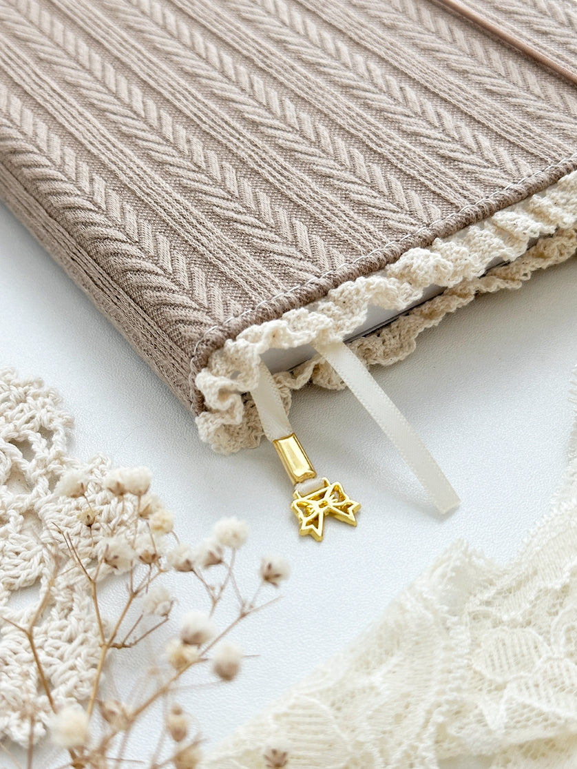 Brown Sweater Lace Notebook TN