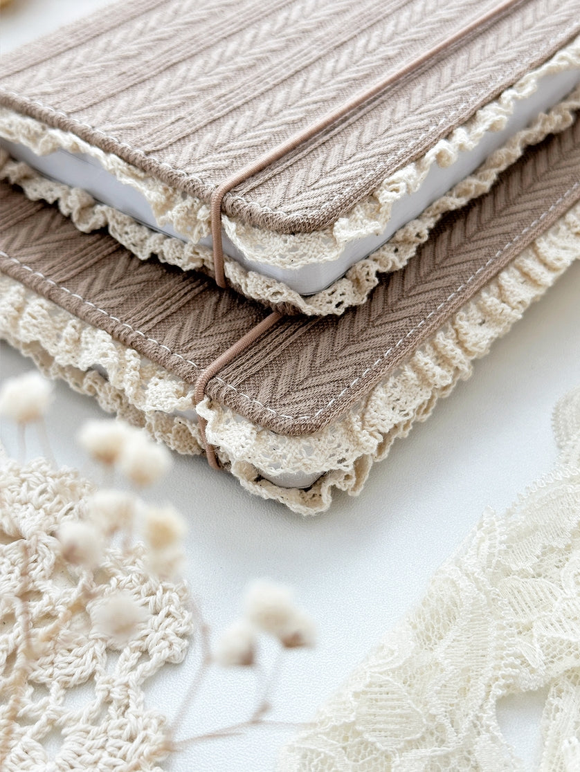 Brown Sweater Lace Notebook TN