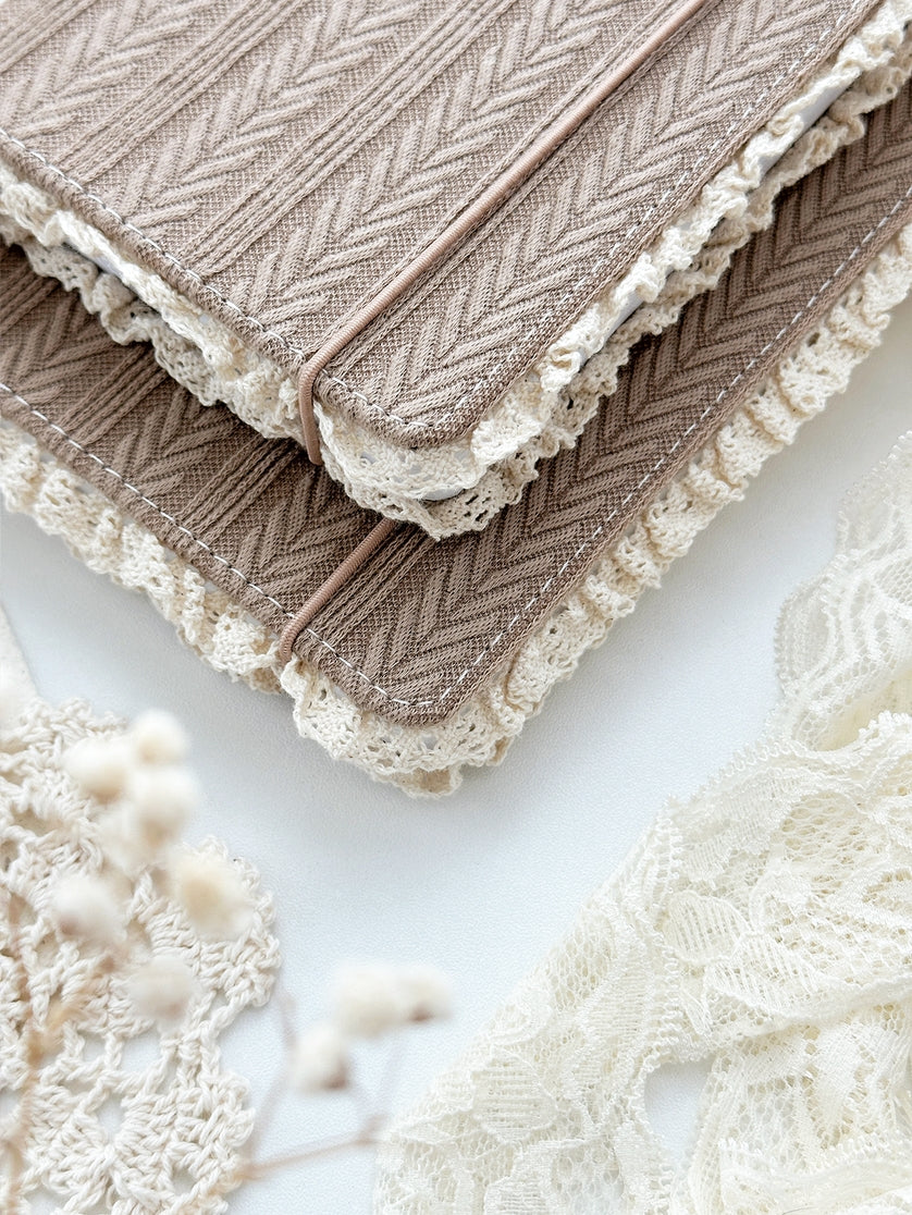 Brown Sweater Lace Notebook TN
