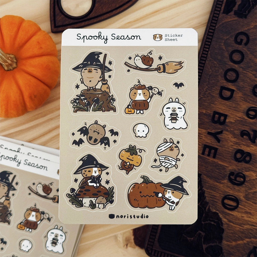 Bubu and Moonch Spooky Season Sticker Sheet