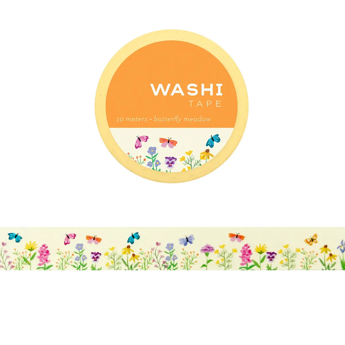 Girl of All Work Butterfly Meadow Washi Tape
These 15 mm wide rolls pack a punch with their striking designs and color, not to mention their eye-catching packaging makes them the perfect gift for all crafters and DIYers.
10 meters/ 15 mm per roll.