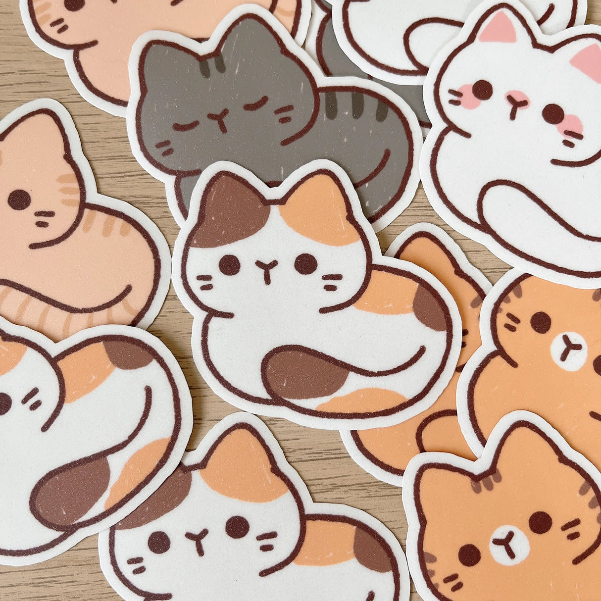 Cherry Rabbit Cat Loafs: Calico Cat Sticker