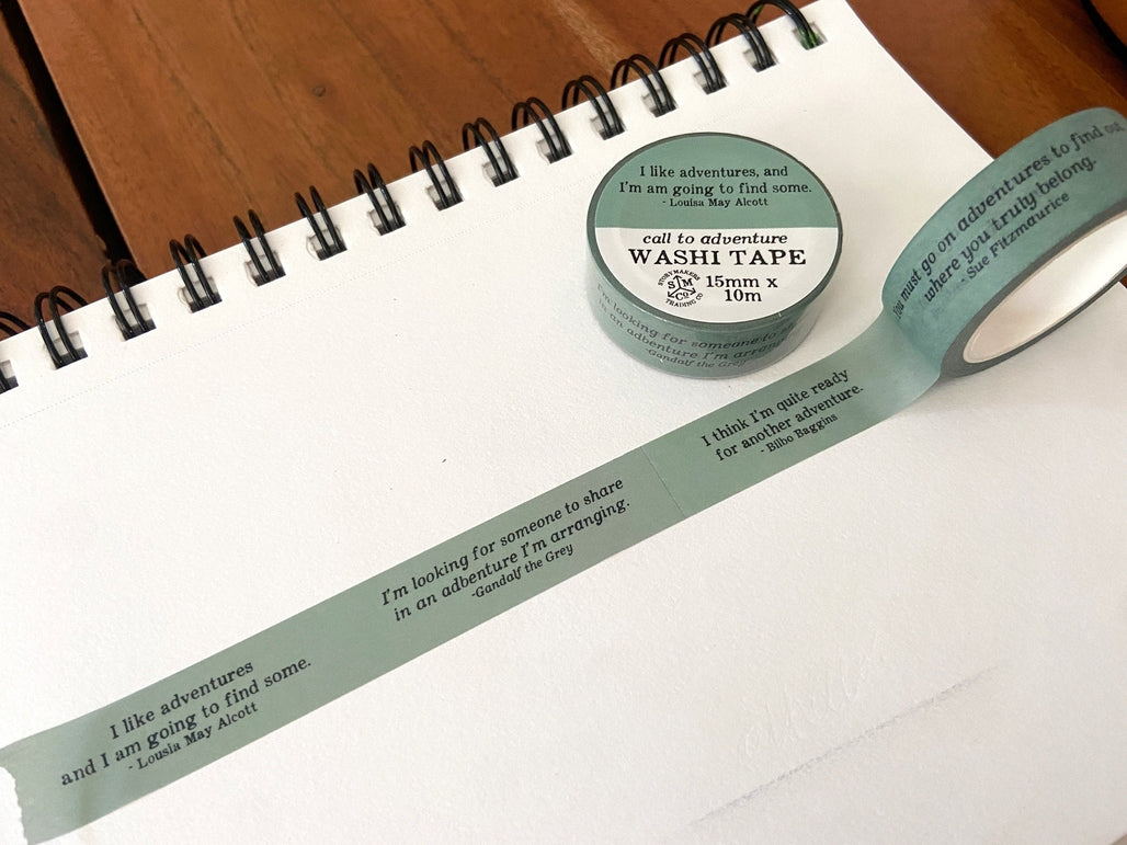 Call To Adventure - Quotes Washi Tape - For World Builders,
