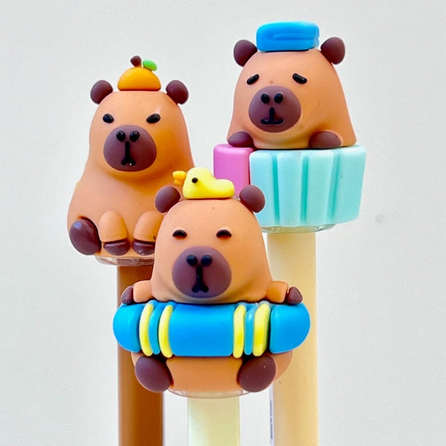 Bolígrafo de gel relajante con forma de capibara