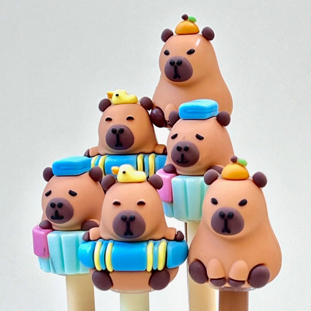 Bolígrafo de gel relajante con forma de capibara