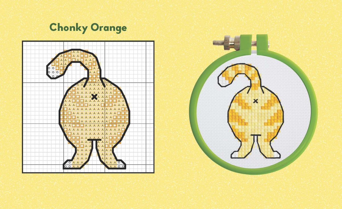 Cat Butts Cross-Stitch Kit
Create 3 purr-fect 2-inch miniature cross-stitch masterpieces of oh-so-cute cat butts with this adorable kit: