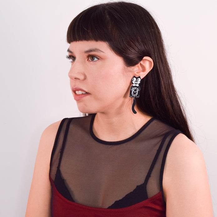 Cat Claw-K Earrings Officially Licensed By Kit-Cat Klock®