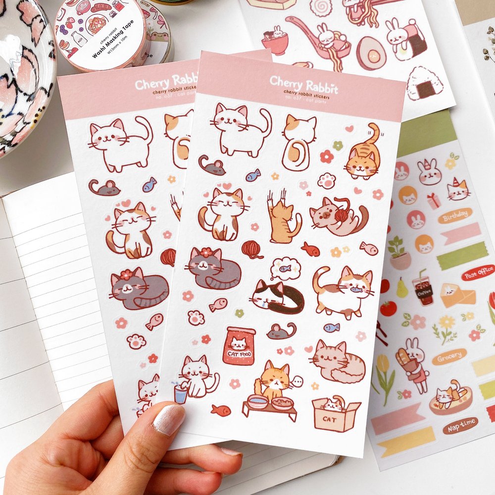 Cat Party Sticker Sheet