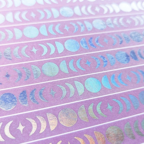 Purple Moon Phases Washi Tape