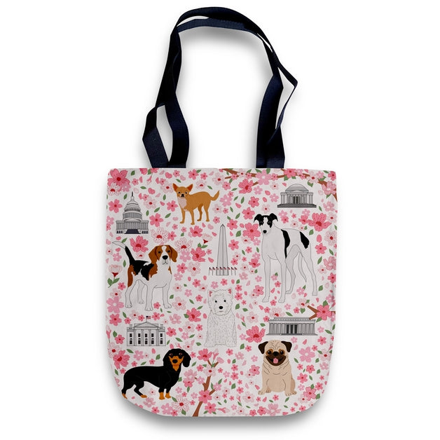 Bolso de mano atrevido con cachorros de National Cherry Blossom